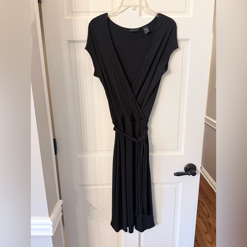 New York & Company Black Wrap Dress